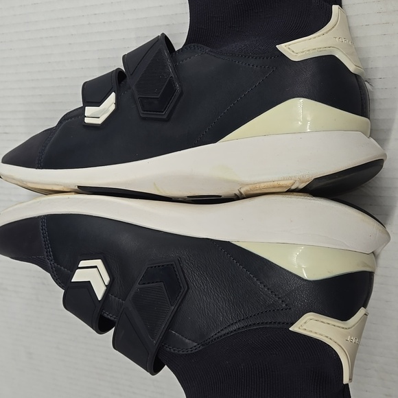 Tory Burch Tory Sport Chevron Strap Sock Sneakers BLUE 11 - Picture 7 of 12